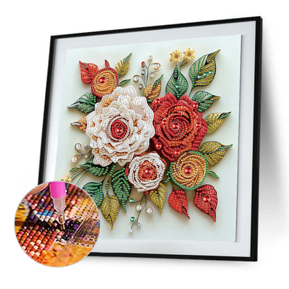 Flower Cluster - Special Shaped Drill Diamond Painting 30*30CM