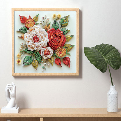 Flower Cluster - Special Shaped Drill Diamond Painting 30*30CM
