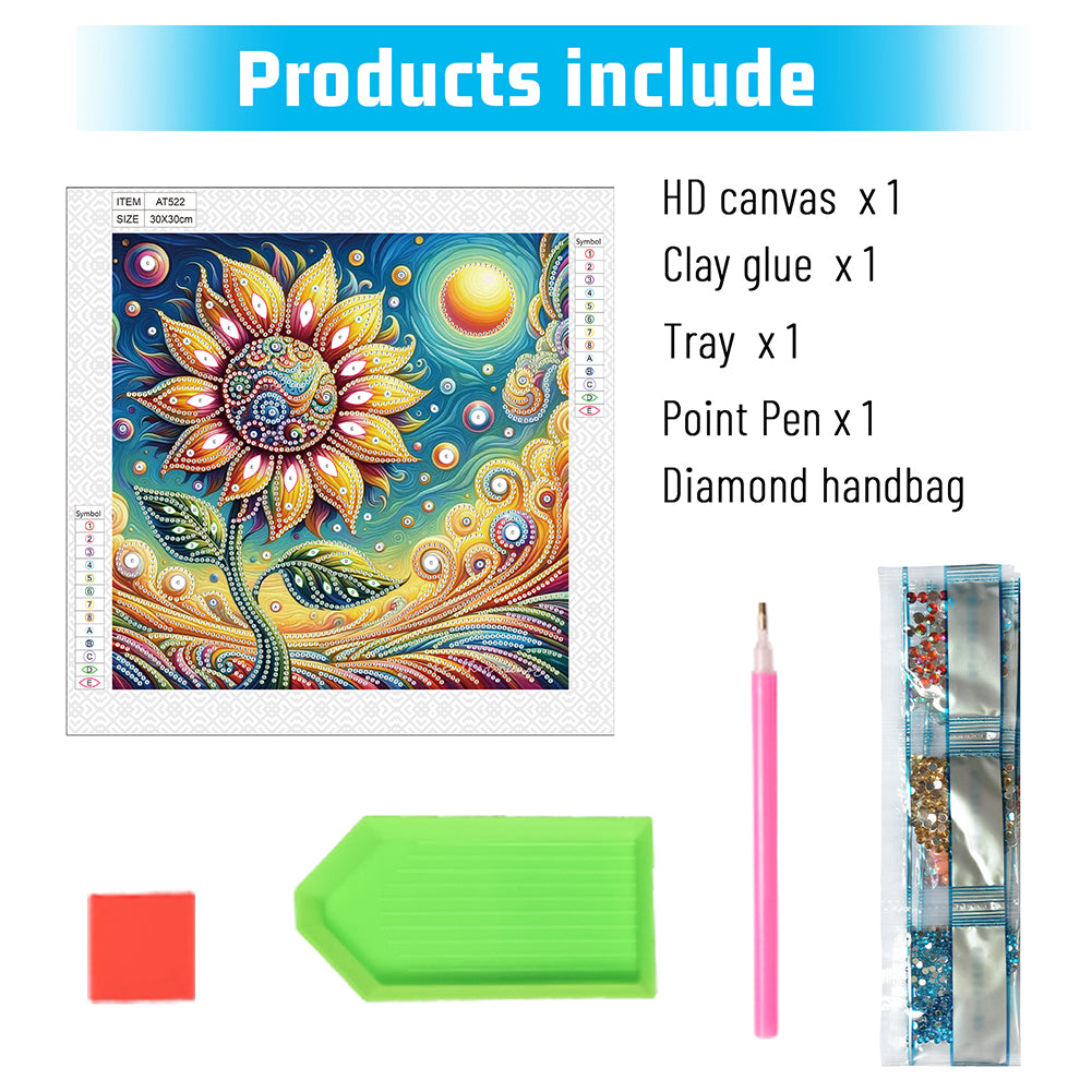 Flower Cluster - Special Shaped Drill Diamond Painting 30*30CM