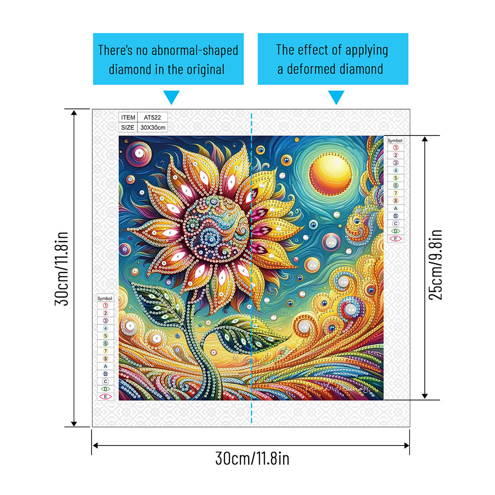 Flower Cluster - Special Shaped Drill Diamond Painting 30*30CM