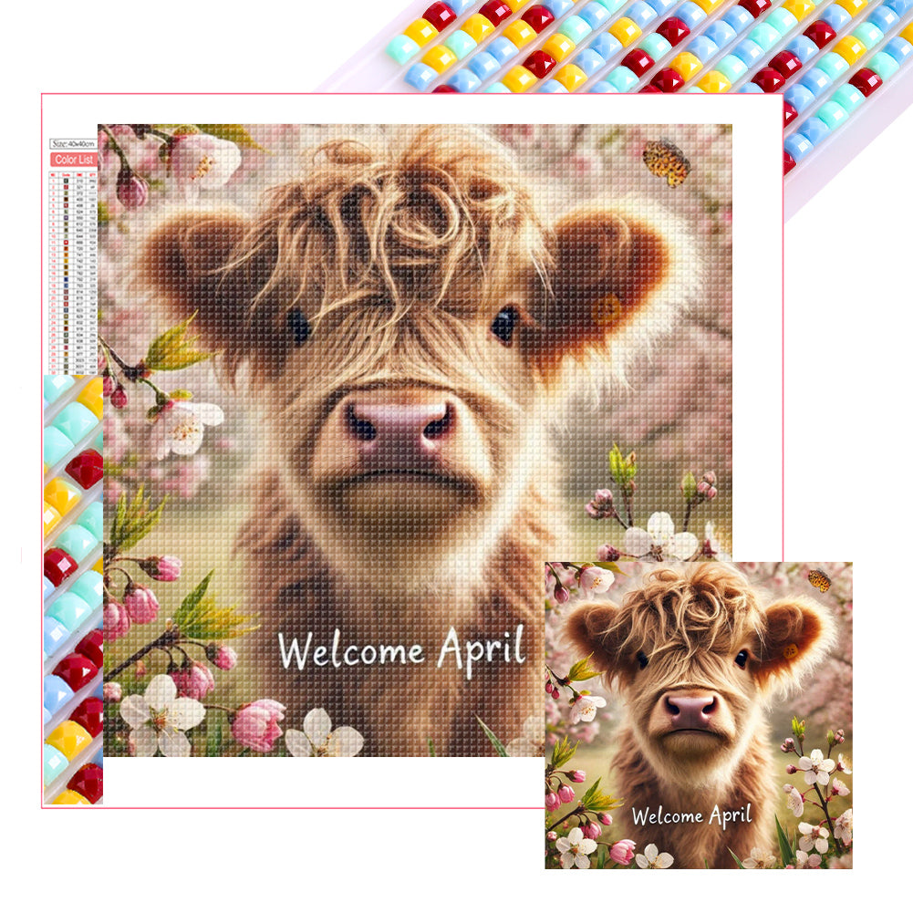 Cute Animal April - Full Square Drill Diamond Painting 40*40CM
