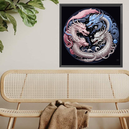 Yin Yang Dragon - Full Square Drill Diamond Painting 40*40CM