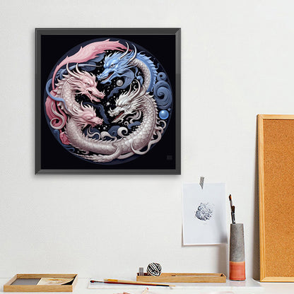 Yin Yang Dragon - Full Square Drill Diamond Painting 40*40CM