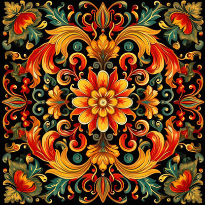 Bright Mandala Flower - Full Square Drill Diamond Painting 40*40CM