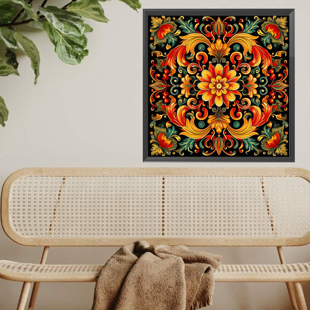Bright Mandala Flower - Full Square Drill Diamond Painting 40*40CM