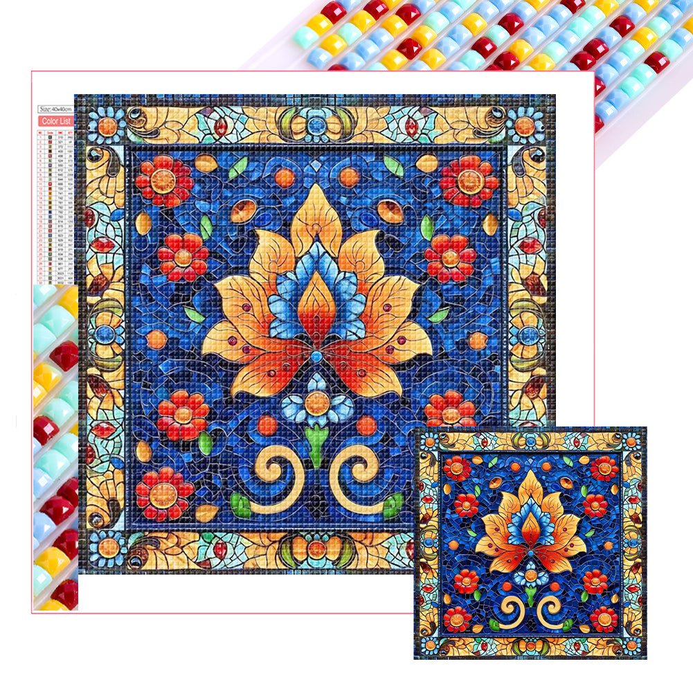 Bright Mandala Flower - Full Square Drill Diamond Painting 40*40CM