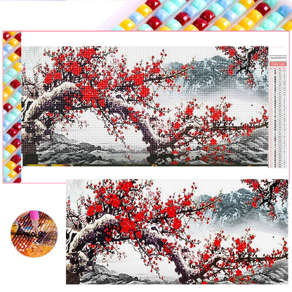 Winter Winter Plum - Full Square Drill Diamond Painting 95*45CM