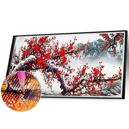 Winter Winter Plum - Full Square Drill Diamond Painting 95*45CM