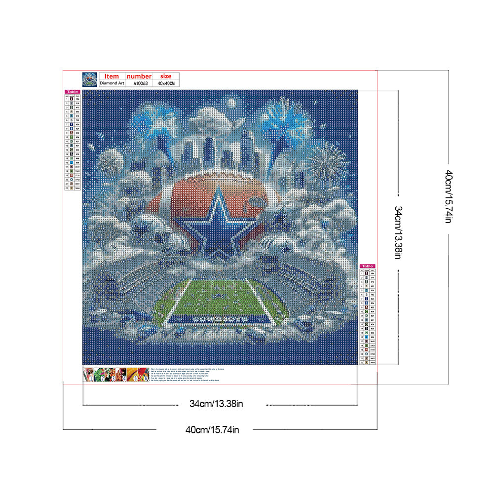 Dallas Cowboys - Full Round Drill Diamond Painting 40*40CM
