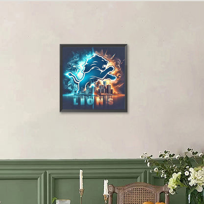 Detroit Lions - Full Round Drill Diamond Painting 40*40CM
