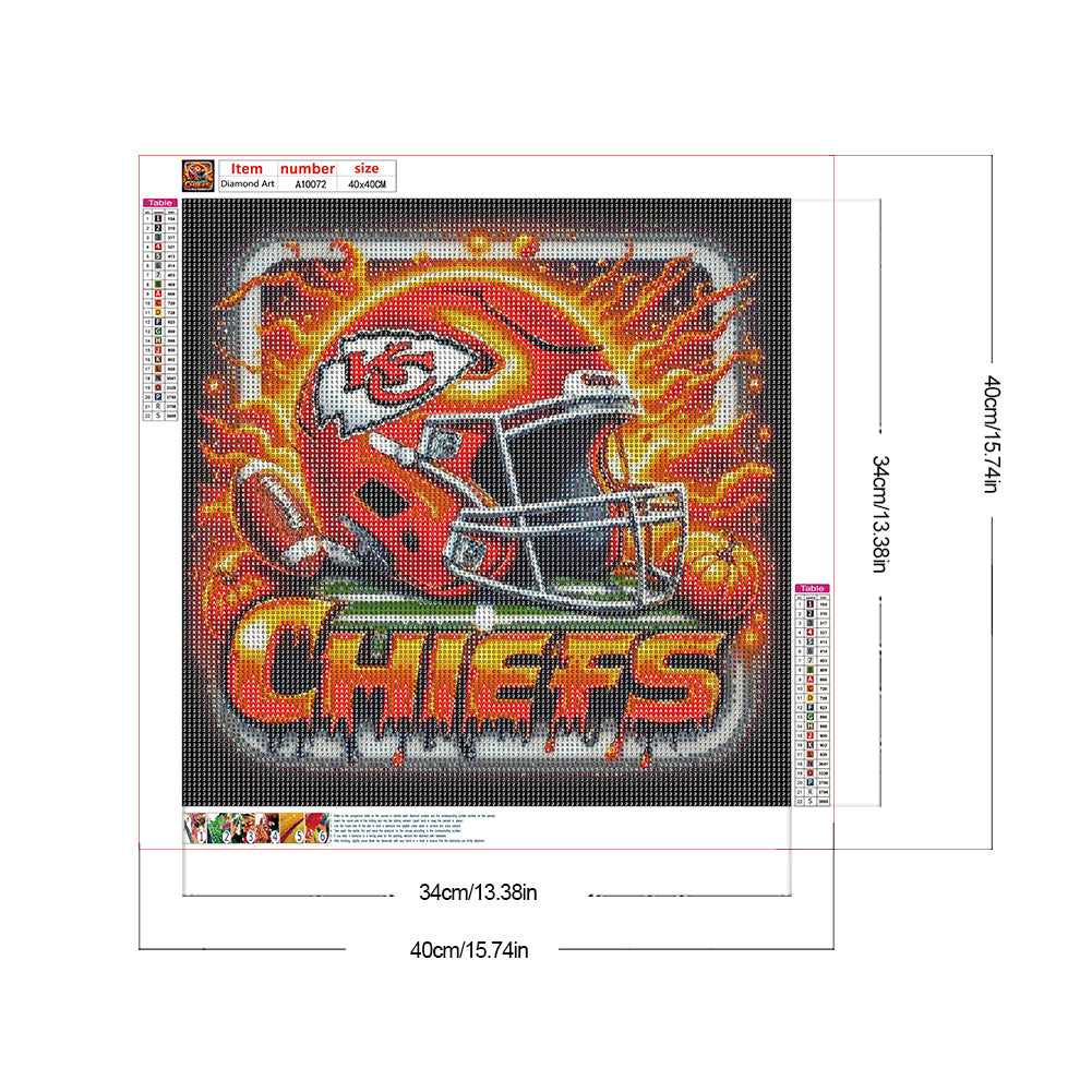 Kansas City Chiefs Helmet - Full Round Drill Diamond Painting 40*40CM