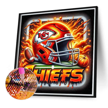 Kansas City Chiefs Helmet - Full Round Drill Diamond Painting 40*40CM