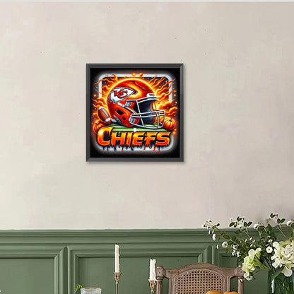 Kansas City Chiefs Helmet - Full Round Drill Diamond Painting 40*40CM