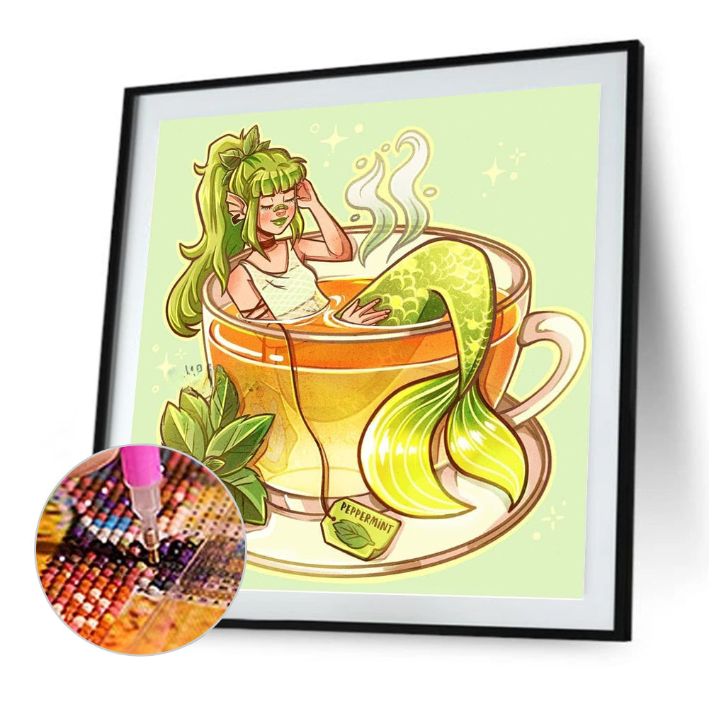 Teacup Mermaid - Full Square Drill Diamond Painting 40*40CM