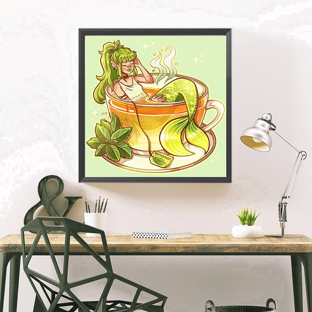 Teacup Mermaid - Full Square Drill Diamond Painting 40*40CM