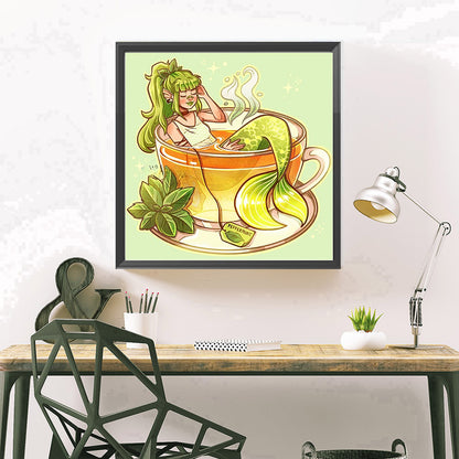 Teacup Mermaid - Full Square Drill Diamond Painting 40*40CM