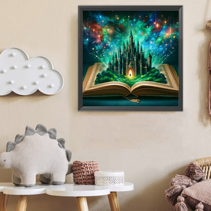 Castle In The Book - Full Round Drill Diamond Painting 50*50CM