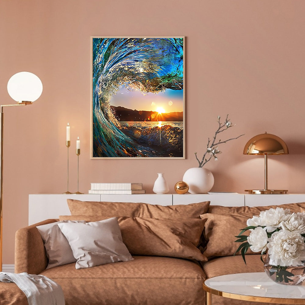 Seaside Scenery - Full Round Drill Diamond Painting 30*40CM