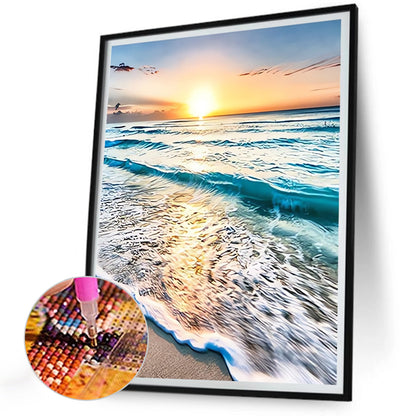 Seaside Scenery - Full Round Drill Diamond Painting 30*40CM