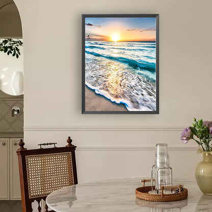 Seaside Scenery - Full Round Drill Diamond Painting 30*40CM