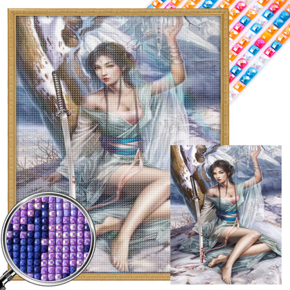 Snow Woman - Full AB Square Drill Diamond Painting 40*40CM