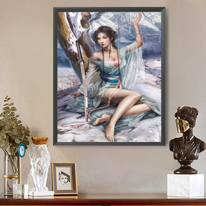 Snow Woman - Full AB Square Drill Diamond Painting 40*40CM