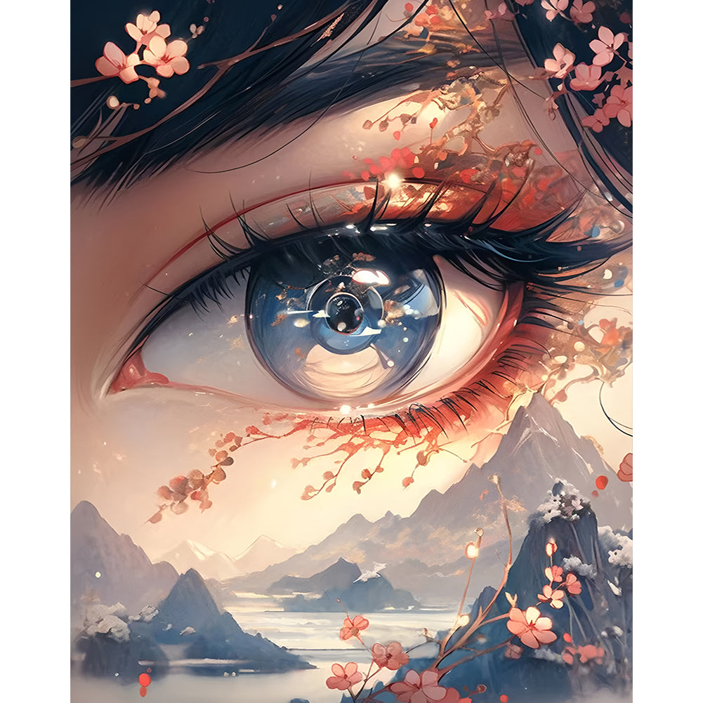 Beautiful Eyes - Full Round Drill Diamond Painting 40*50CM