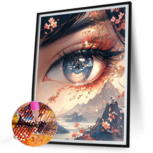 Beautiful Eyes - Full Round Drill Diamond Painting 40*50CM