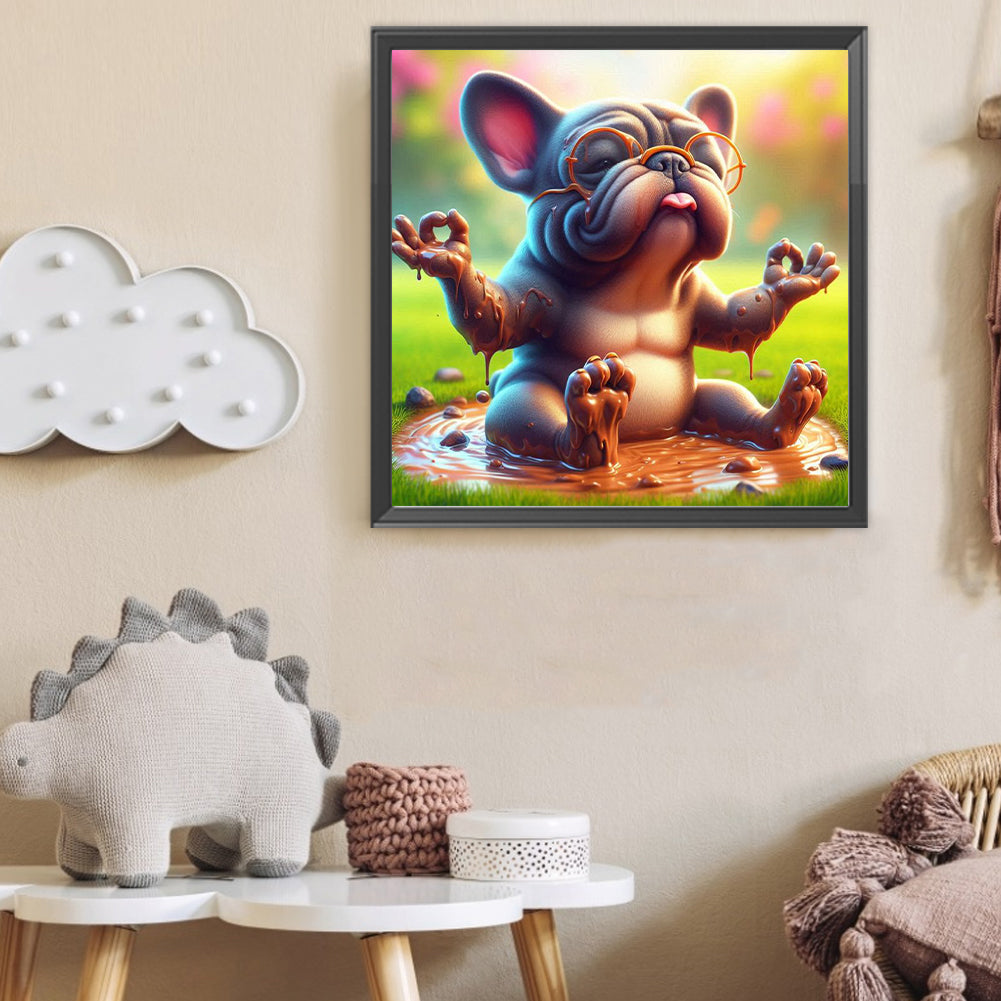 French Bulldog - Full Round Drill Diamond Painting 40*40CM