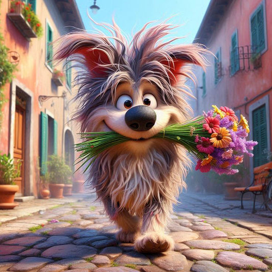 Dog - Full Round Drill Diamond Painting 40*40CM