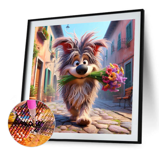 Dog - Full Round Drill Diamond Painting 40*40CM