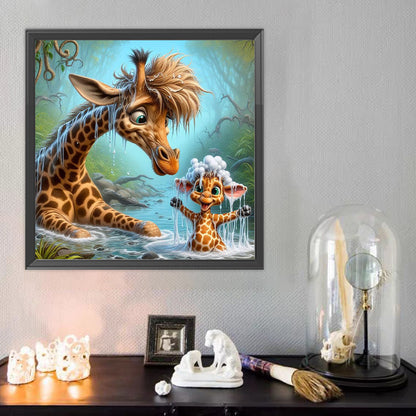Giraffe - Full Round Drill Diamond Painting 40*40CM