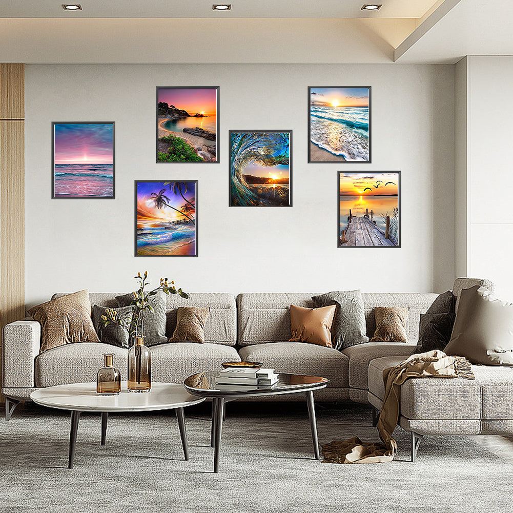 Seaside Scenery - Full Round Drill Diamond Painting 30*40CM