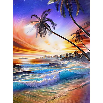 Seaside Scenery - Full Round Drill Diamond Painting 30*40CM