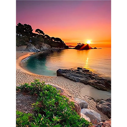 Seaside Scenery - Full Round Drill Diamond Painting 30*40CM