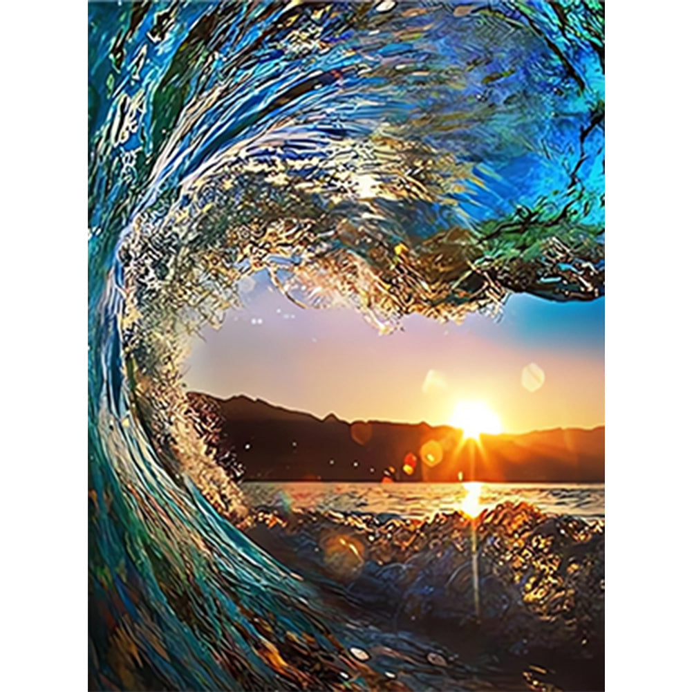 Seaside Scenery - Full Round Drill Diamond Painting 30*40CM