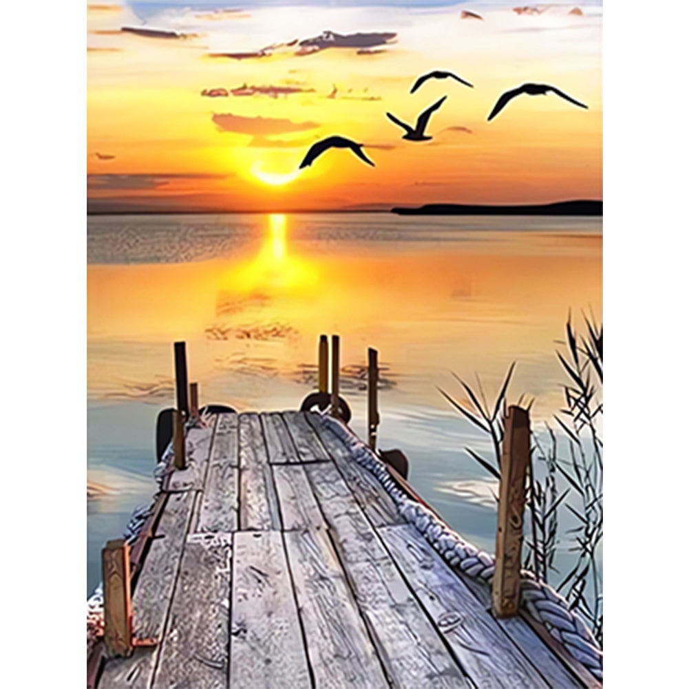 Seaside Scenery - Full Round Drill Diamond Painting 30*40CM