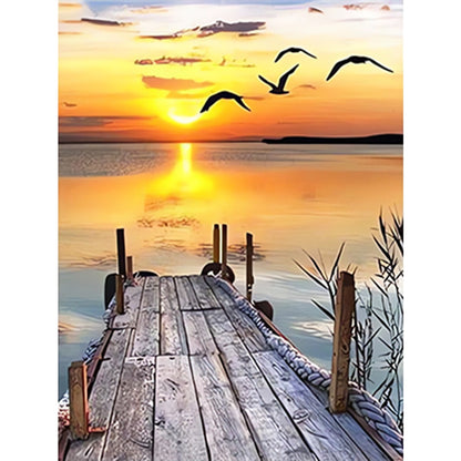 Seaside Scenery - Full Round Drill Diamond Painting 30*40CM