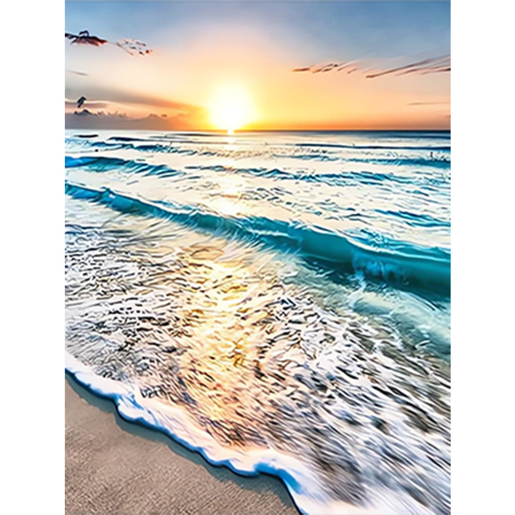 Seaside Scenery - Full Round Drill Diamond Painting 30*40CM