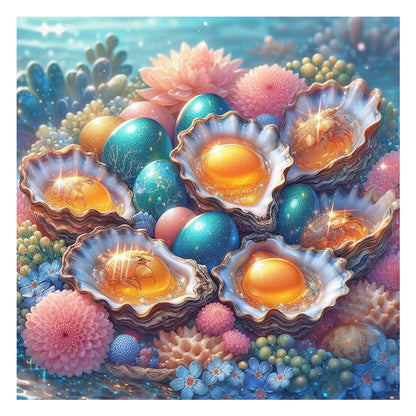 Pile Of Shells Ocean - Full Round Drill Diamond Painting 40*40CM