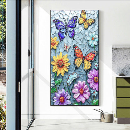 Daisy Butterfly - Full Round Drill Diamond Painting 40*70CM