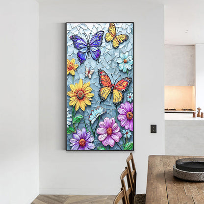 Daisy Butterfly - Full Round Drill Diamond Painting 40*70CM