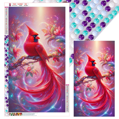 Red Cardinal - Full Round Drill Diamond Painting 40*70CM