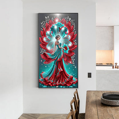 Flower Lady - Full Round Drill Diamond Painting 40*70CM