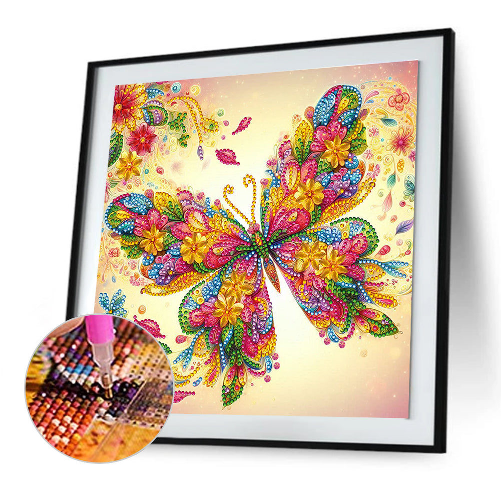 Butterfly - Special Shaped Drill Diamond Painting 30*30CM