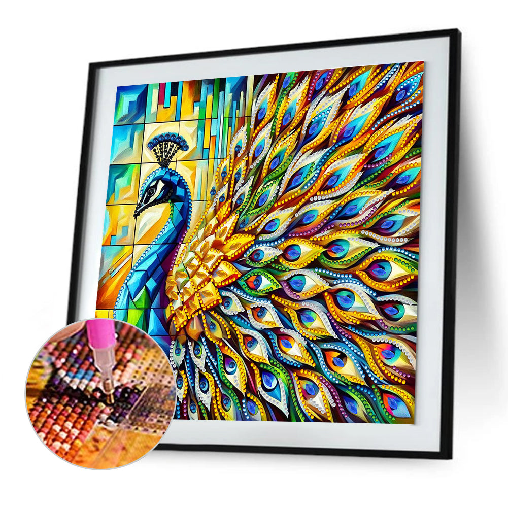 Peacock - Special Shaped Drill Diamond Painting 30*30CM