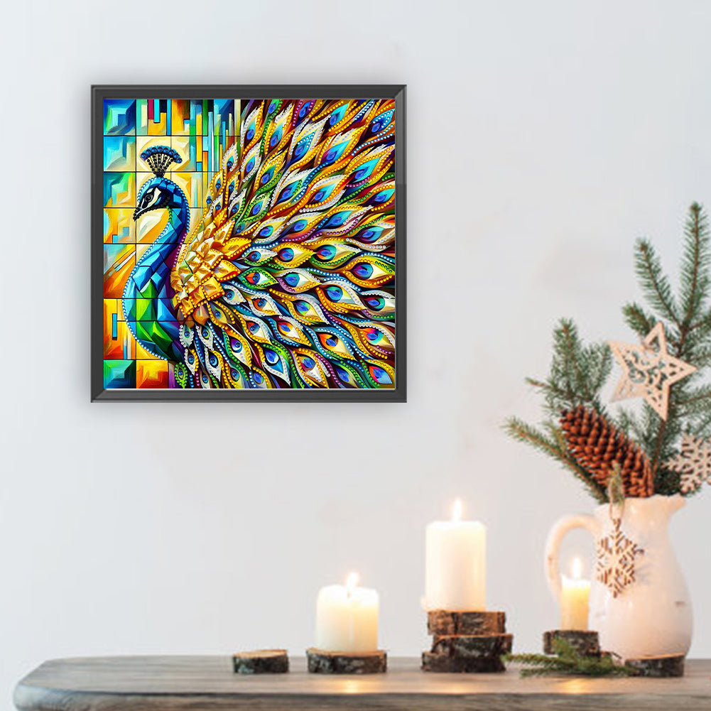 Peacock - Special Shaped Drill Diamond Painting 30*30CM