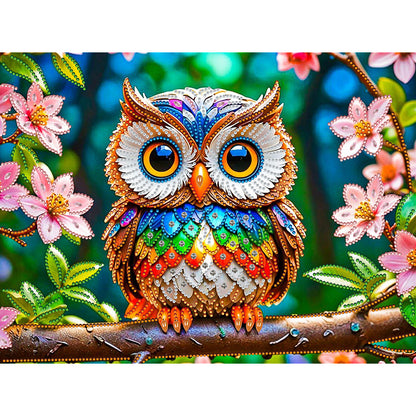 Owl - Special Shaped Drill Diamond Painting 40*30CM