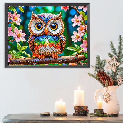 Owl - Special Shaped Drill Diamond Painting 40*30CM