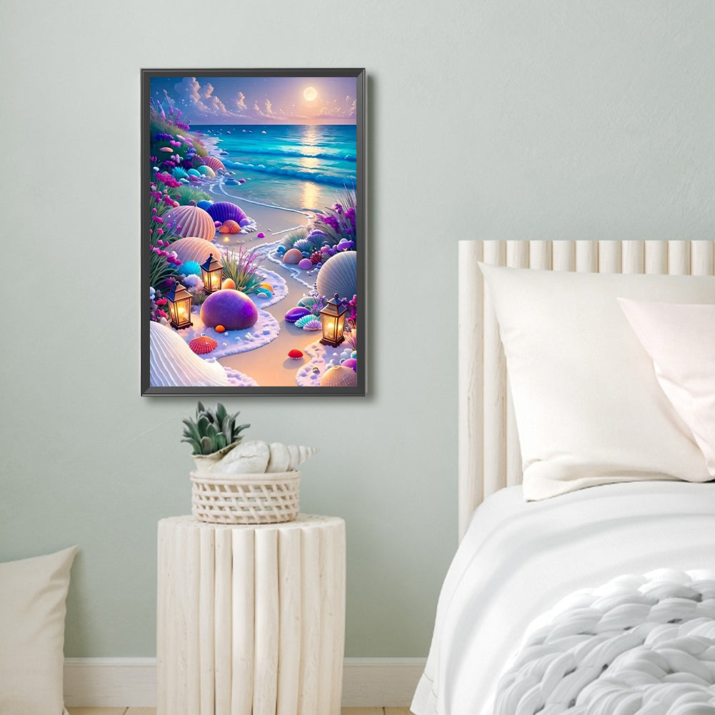 Dream Shell Seaside - Full Round Drill Diamond Painting 40*60CM